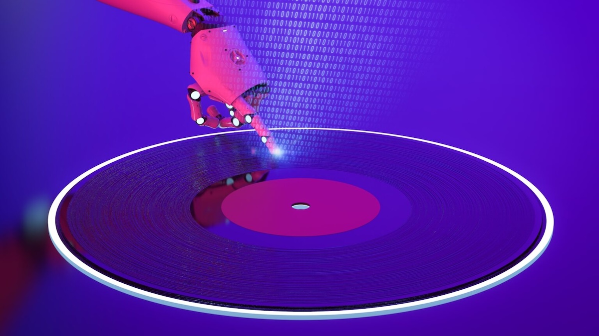 A robot playing music with artificial intelligence