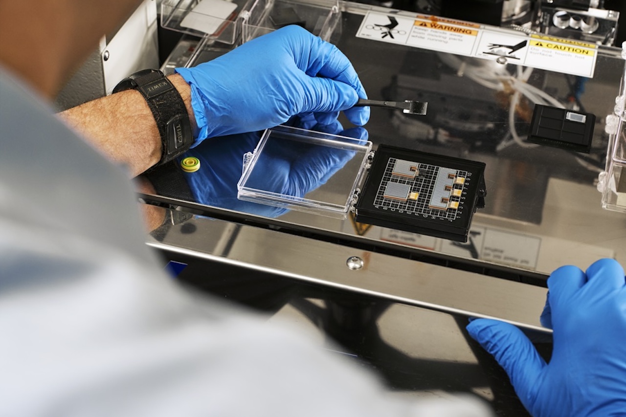 Researchers stress test an optics module at the optics lab at IBM Research&rsquo;s headquarters in Yorktown Heights, NY