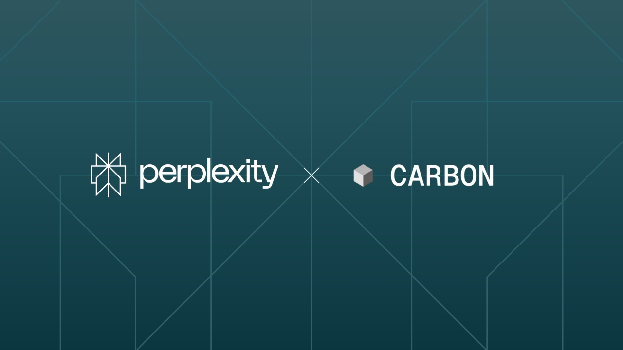 Image of Perplexity logo and Carbon AI logo (Acquisition)