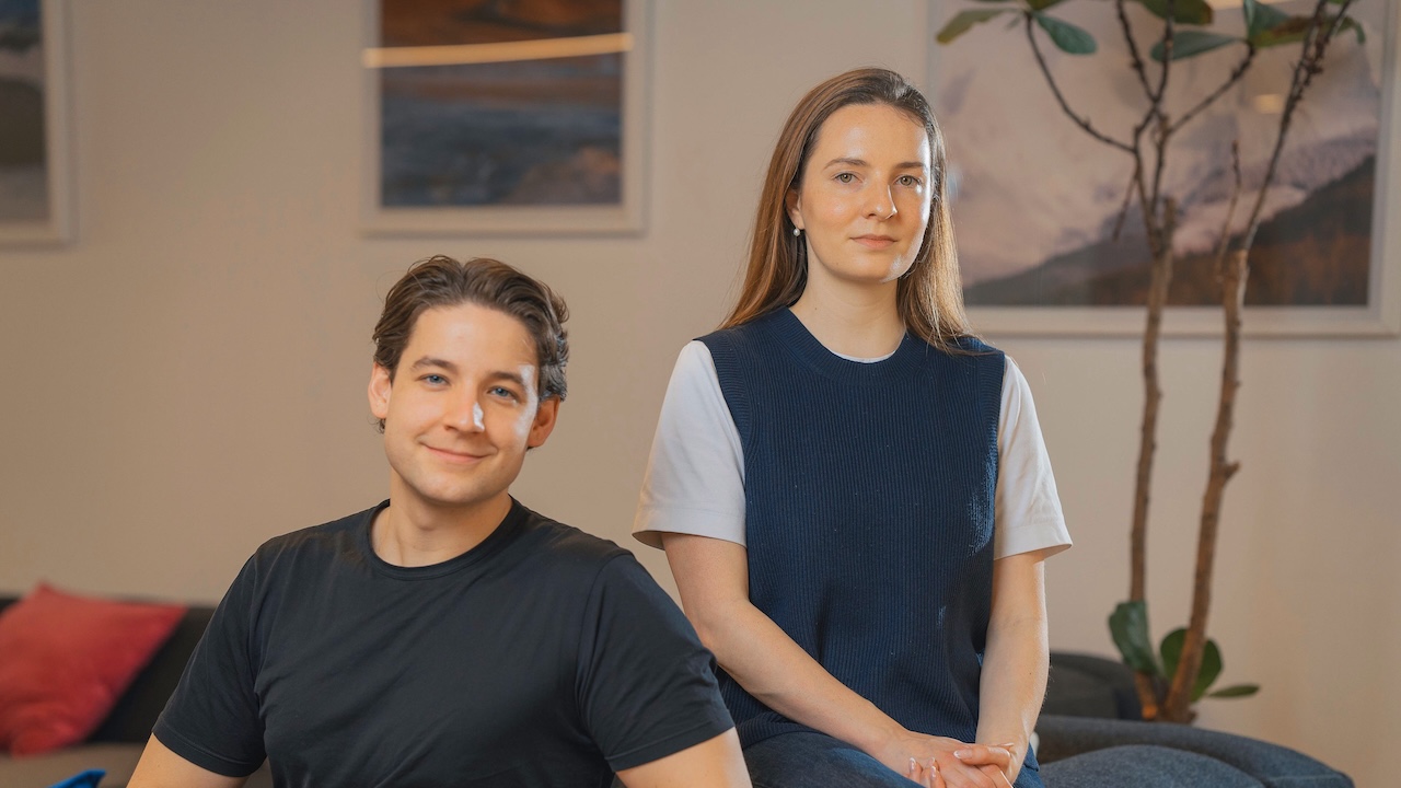 Co-founders Jack Miller, left, and Katya Lait, right, launched nettle to modernise risk engineering