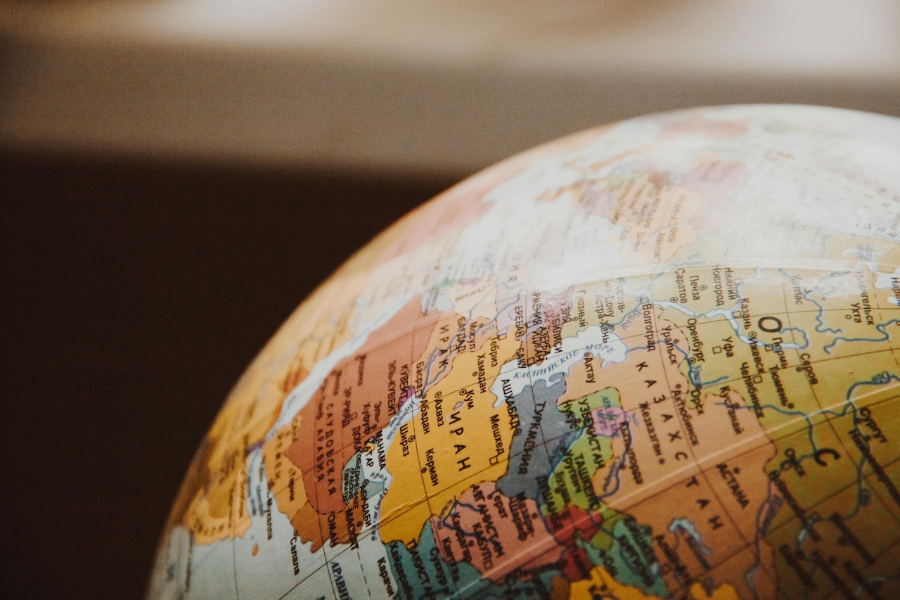 A globe that illustrates travelling