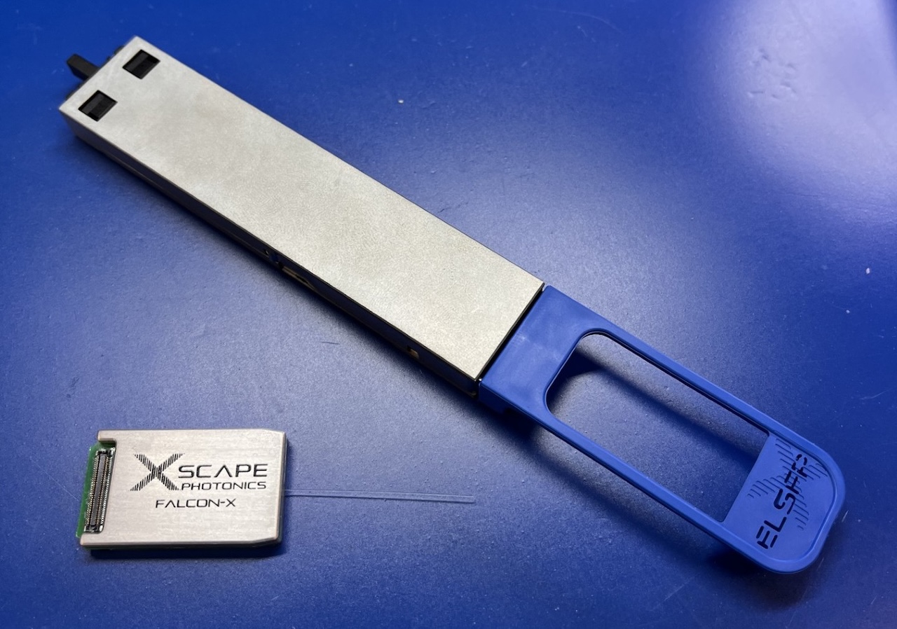 FalconX: the industry&rsquo;s first fully redundant External Laser Small Form-factor Pluggable (ELSFP) device capable of emitting up to eight wavelengths or colors of light for ultra-fast, high-capacity and low-power optical data transmission.