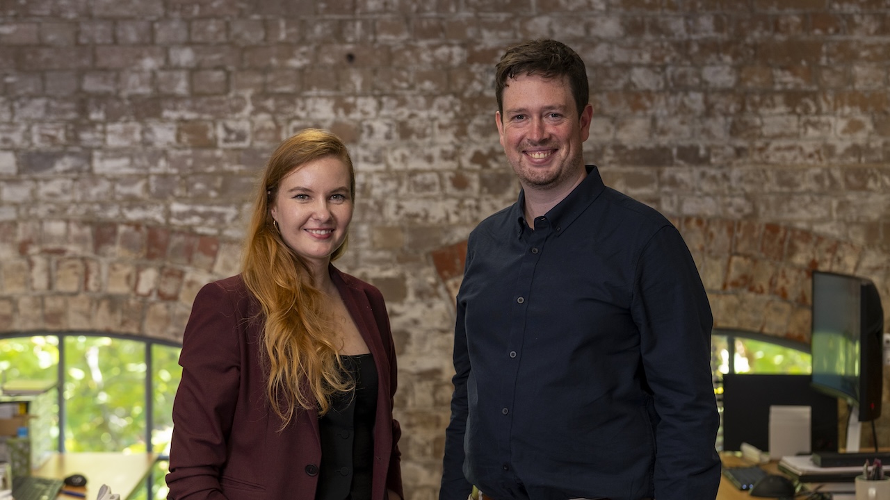 Dr. Jekaterina Viktorova, CEO/Co-founder and Ben Wilkinson CTO/Co-founder of Syenta