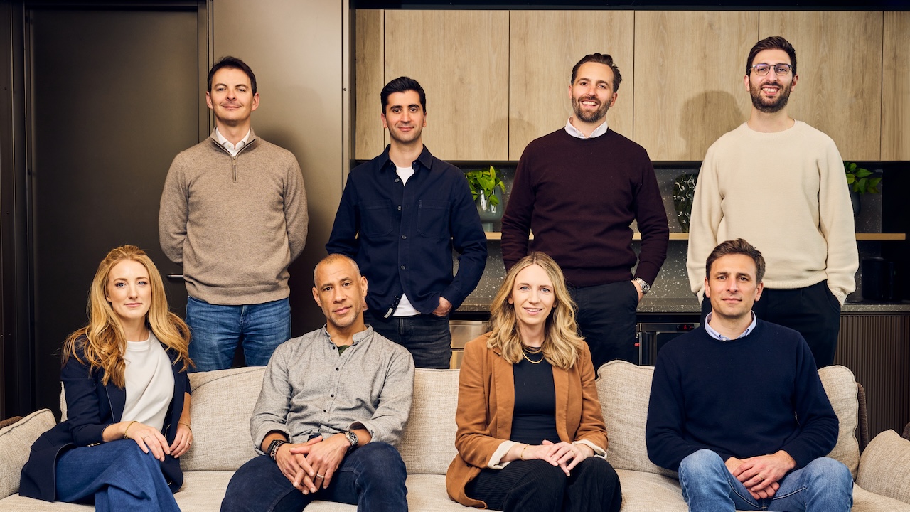 Primer leadership team pictured left to right. Top row: Pierre-Edouard Jumel (CFO), Gabriel Le Roux (Co-Founder and CEO), Sam Elgar (VP Merchant Experience) and Theo Spyrides (VP Product). Bottom row: Caitriona Staunton (VP People), Alex Mallet (CTO), Jade Maitland (VP Marketing) and Mikael Minvielle (COO).